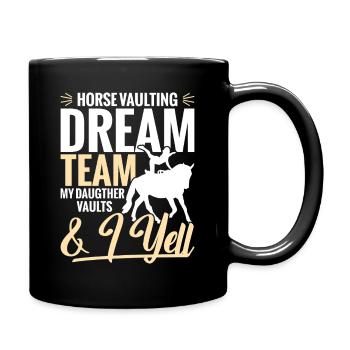 Saut cheval Papa Papa Gymnastique Cheval - Mug uni - noir - Droite