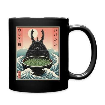 Scarabée fumier de Kawaii - Mug uni - noir - Droite