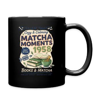 Cozy Calming Matcha Moments 1958 Books And Matcha - Full Colour Mug - black - Right