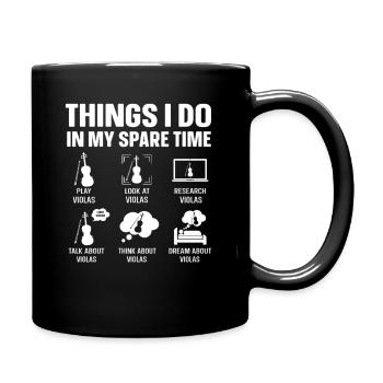 Viola Leisure: What I Do Viola - Full Colour Mug - black - Right