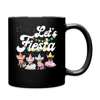 Chihuahua Chihuahueño Let’s Fiesta - Mug uni - noir - Droite