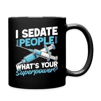 Anesthesiologist What´s Your Superpower Anesthesia - Tasse einfarbig - Schwarz - Rechts