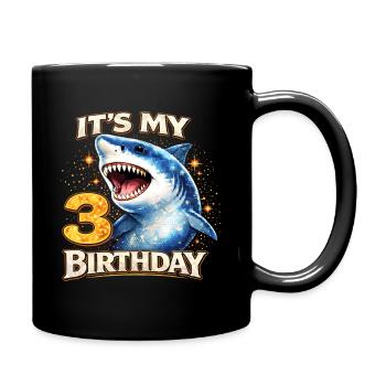 It's My 3 Birthday Hai Geburtstag - Full Colour Mug - black - Right