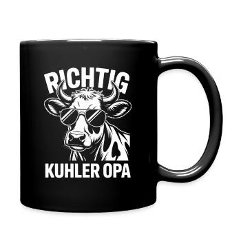 Cadeau de bétail Grand-père Highland Right Cool - Mug uni - noir - Droite