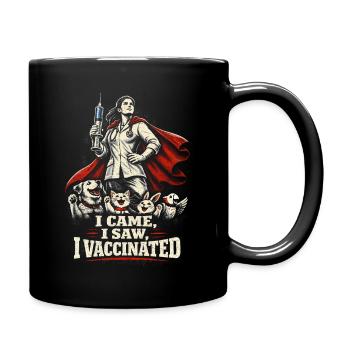 Veterinarian Veterinarian I Came I Saw I Vaccinated - Full Colour Mug - black - Right