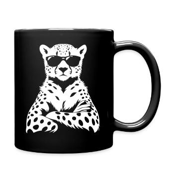 Cool Cheetah – Sunglasses Chef Vibes - Full Colour Mug - black - Right