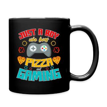 Juste un garçon qui adore la pizza et les jeux vidéo - Mug uni - noir - Droite