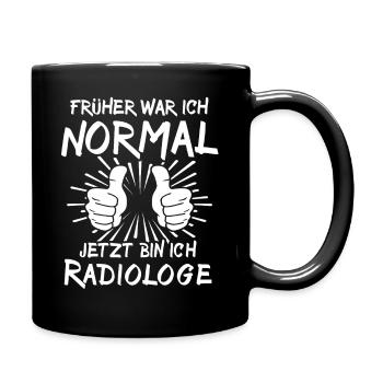 Radiologe - Tasse einfarbig - Schwarz - Rechts