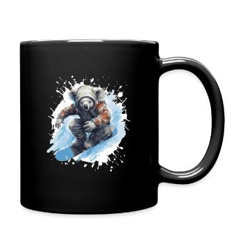 Koala Snowboard - Full Colour Mug - black - Right