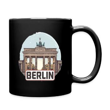 Berlin Germany Brandenburg Gate Souvenir Design - Full Colour Mug - black - Right