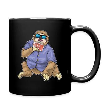 Jeu de cartes de poker paresseux - Mug uni - noir - Droite