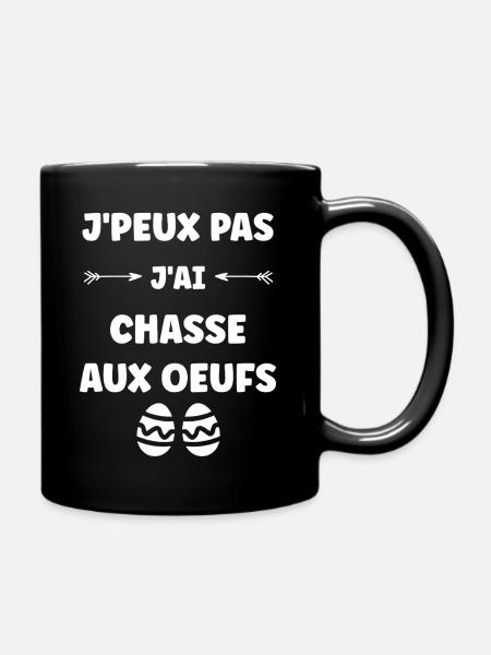 Ostereiersuche - Tasse einfarbig - Schwarz