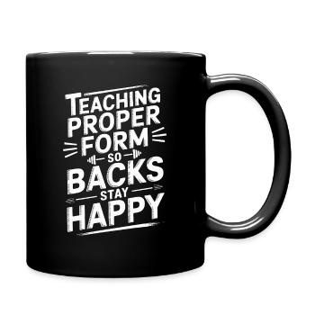 Éducateur en kinésithérapie enseignant la thérapie du mouvement par forme correcte - Mug uni - noir - Droite