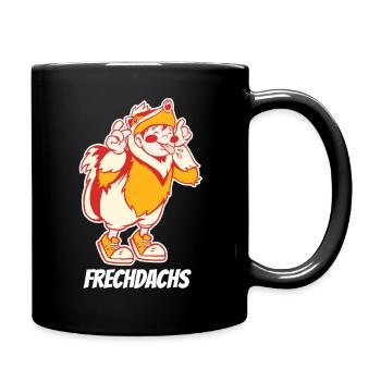 Frechdachs – Der freche Spitzbube - Tasse einfarbig - Schwarz - Rechts