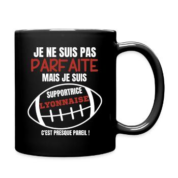 Supporter Rugby Lyonnaise Humour - Full Colour Mug - black - Right