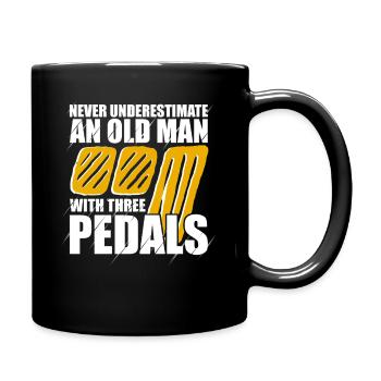 Ne sous-estimez jamais Mec passionné de voitures - Mug uni - noir - Droite