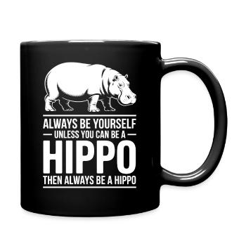 Expressions d’hippopotames Blague hippopotame Cadeau d’hippopotame - Mug uni - noir - Droite