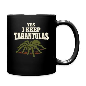 Tarantel Tarantel Halter Spinnenbesitzer - Tasse einfarbig - Schwarz - Rechts