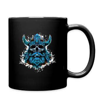 Wikinger Odin Totenkopf - Tasse einfarbig - Schwarz - Rechts