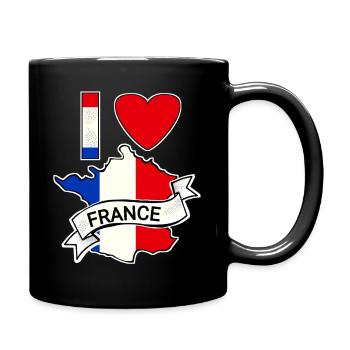 France - Flag - Map - Full Colour Mug - black - Right