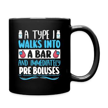 Diabète de type 1 - Mug uni - noir - Droite