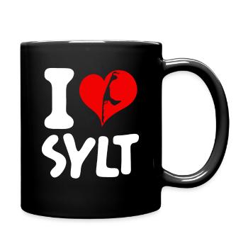 Vacances en mer du Nord J’ADORE SYLT Drôle - Mug uni - noir - Droite