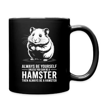 Hamster Sprüche Hamster Lustiges Hamster Geschenk  - Tasse einfarbig - Schwarz - Rechts