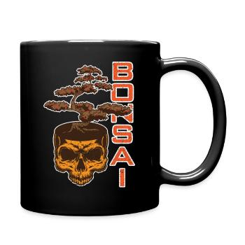 Bonsai Skull Japanese Zen Tree Design - Tasse einfarbig - Schwarz - Rechts