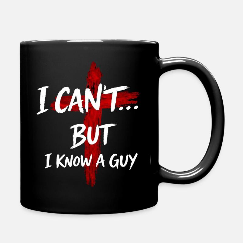 I Know A Guy – Minimalist Faith and Hope - Full Colour Mug - black