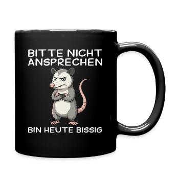 Lustiges Opossum Morgenmuffel: Nicht ansprechen! - Mug uni - noir - Droite