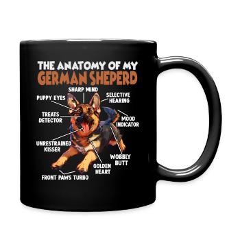 Promenade cadeau du propriétaire de chien sur les proverbes du chien - Mug uni - noir - Droite