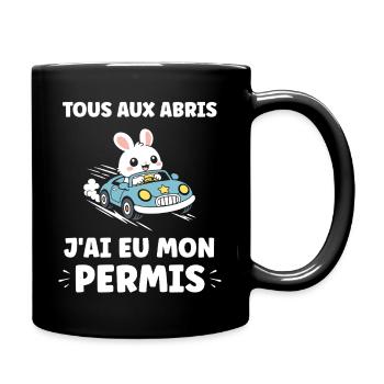 Humour j'ai mon permis de conduire - Mug uni - noir - Droite