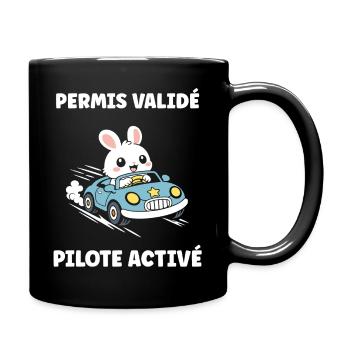 Humour j'ai mon permis de conduire - Mug uni - noir - Droite