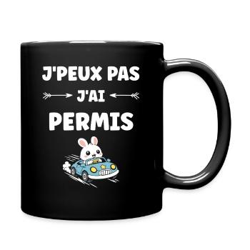 Humour j'ai mon permis de conduire - Mug uni - noir - Droite