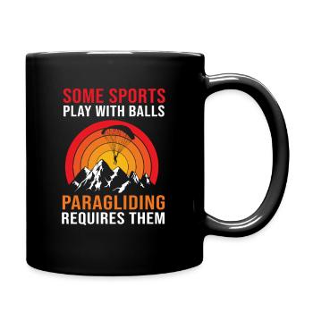 Paragliding Skydive - Full Colour Mug - black - Right