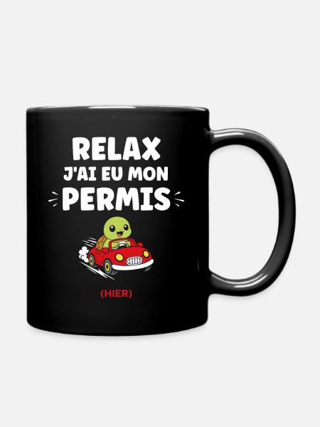 Humour permis de conduire - Mug uni - noir
