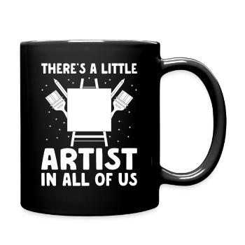 Funny Art Painter Artist In All Of Us Drawing - Full Colour Mug - black - Right