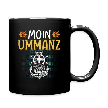 Insel Ummanz MOIN UMMANZ Ostsee Urlaub Lustig - Tasse einfarbig - Schwarz - Rechts