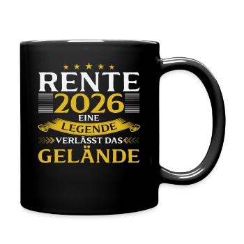 Pensioner 2026 Pension Gift Man Retirement Funny - Full Colour Mug - black - Right