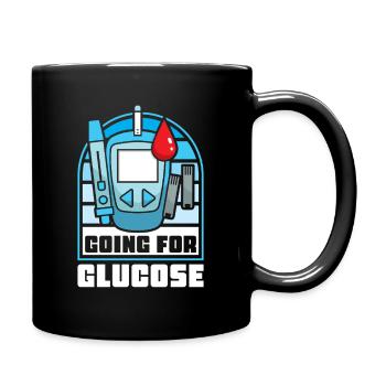 Diabetes Typ 1 Diabetiker - Tasse einfarbig - Schwarz - Rechts