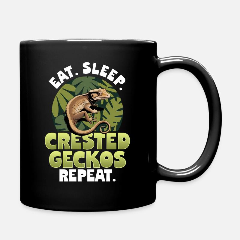 Funny Reptile Crested Gecko - Tasse einfarbig - Schwarz