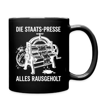The state press got everything out of it - Full Colour Mug - black - Right
