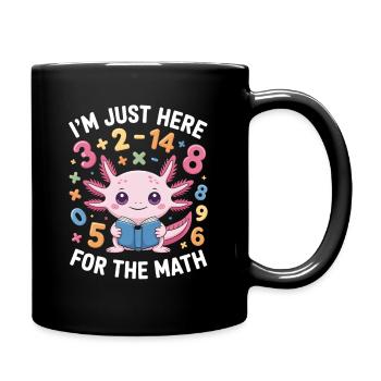 I'm Just Here For The Math Shirt Preschool Number  - Full Colour Mug - black - Right
