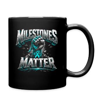 detoxification withdrawal addictive milestones matter - Full Colour Mug - black - Right