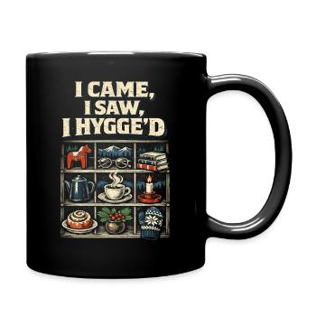 Skandinavisch Wikinger I Came I Saw I Hygged - Tasse einfarbig - Schwarz - Rechts