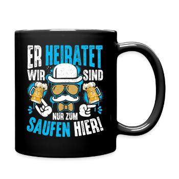 Bachelor Party T-Shirt Men Bachelor Party Rumbling - Full Colour Mug - black - Right