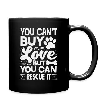 Foster Adopt Volunteer Paw Animal Rescue Love - Full Colour Mug - black - Right