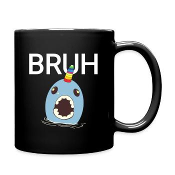 The fishes, kind of kawaii aesthetic flightless - Full Colour Mug - black - Right