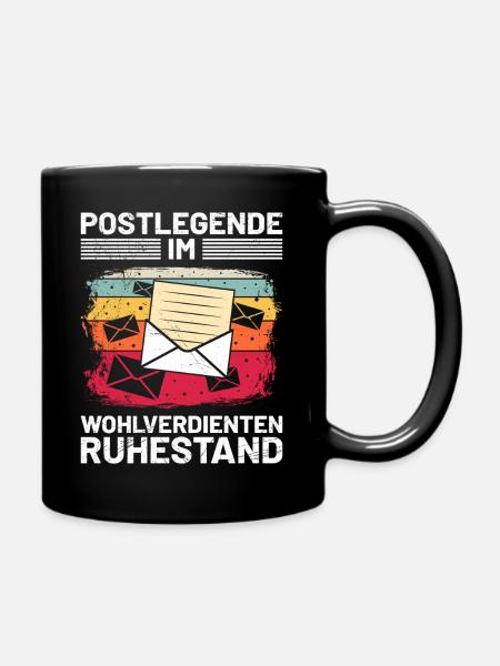 Briefträger POSTLEGENDE IM WOHLVERDIENTEN - Tasse einfarbig - Schwarz