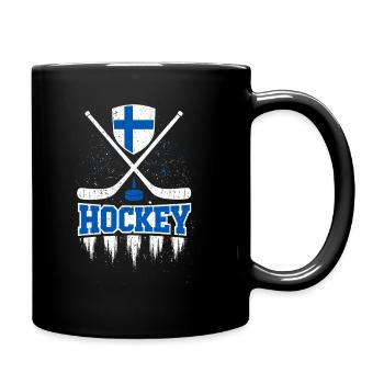 Finnish Hockey Shield Graphic - Full Colour Mug - black - Right